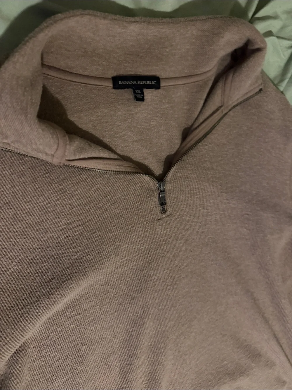 Banana Republic Men's Half-Zip Sweater in Taupe